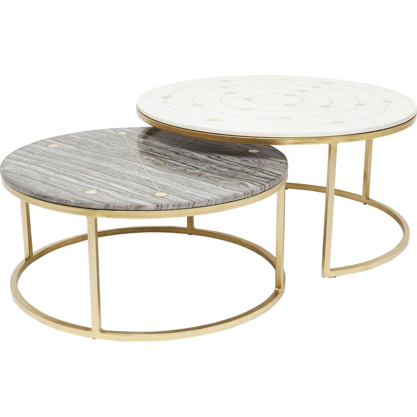 Tables basses Mystic rondes set de 2 Kare Design