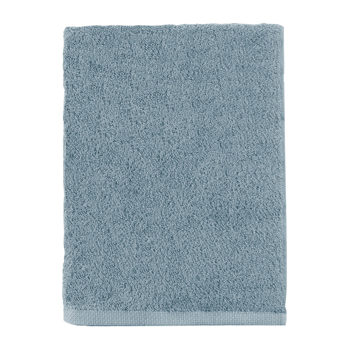Drap de bain uni en coton, AQUA, Bleu Baltique