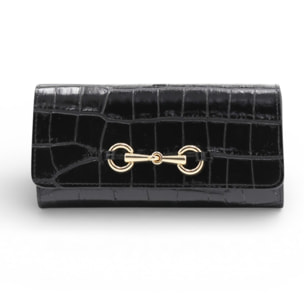 Portafoglio Cheval Firenze Grant Croc Nero