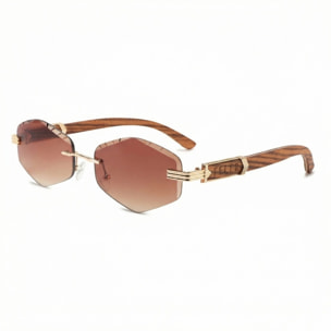 Gafas de Sol Feler 1819-2 Polarizadas de Madera Unisex 57 mm