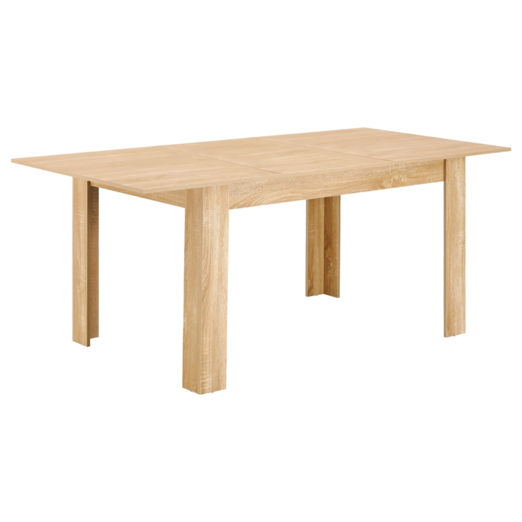 Tavolo rettangolare estendibile rovere naturale 140-190x90x77 cm - Harper