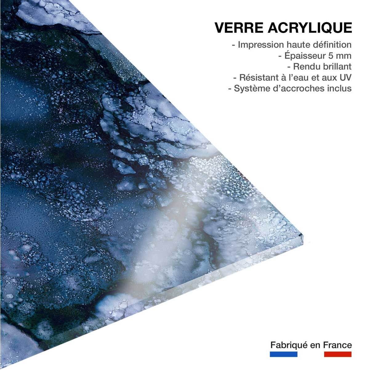 Tableau blue space Tableau plexiglas