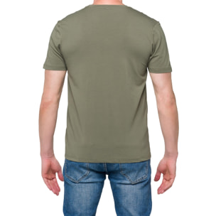 T-shirt in cotone slim fit Hot Buttered Canggu Verde militare