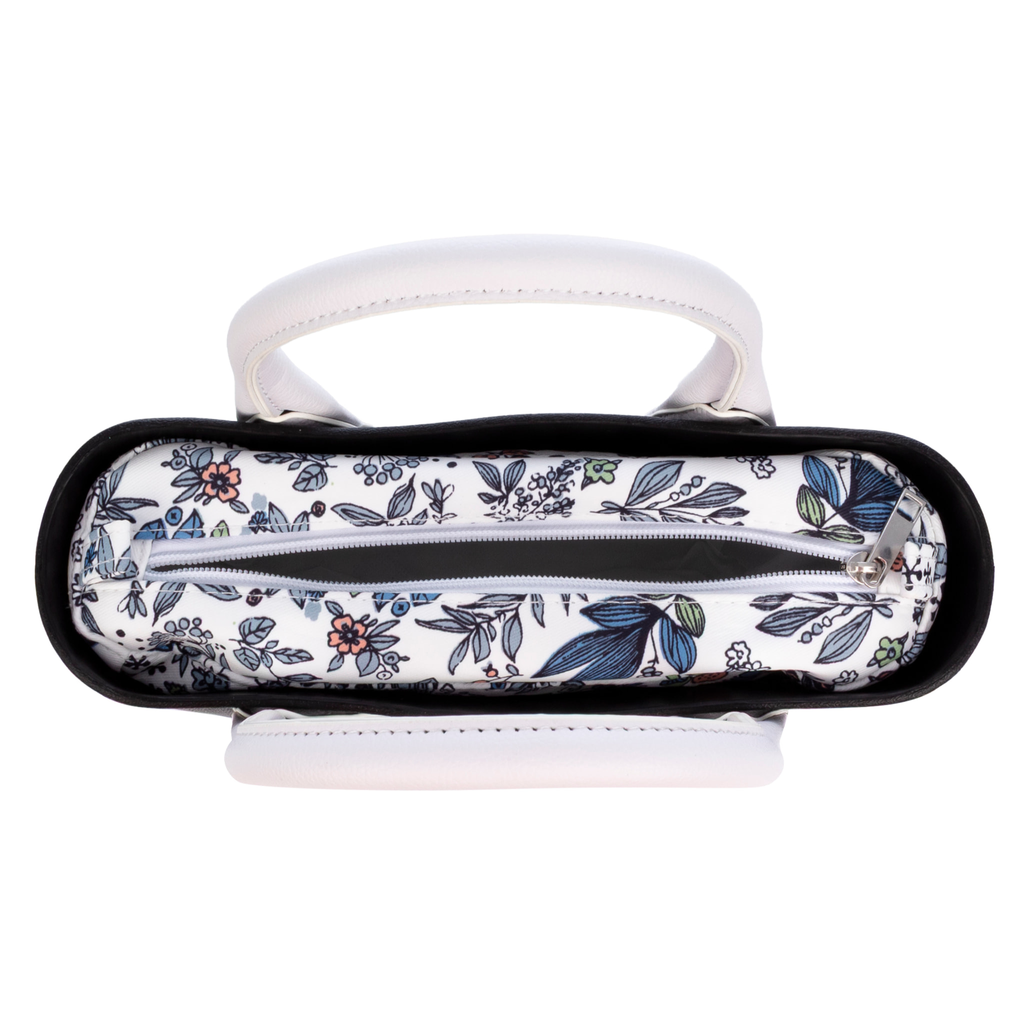 Villanterio bolso de mano de goma EVA con bolso interior estampado. Asas y bolsa de relleno intercambiables.