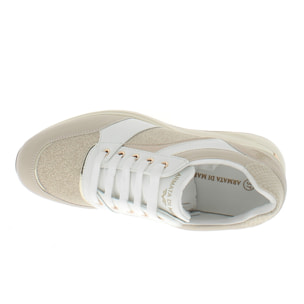 Armata di Mare Scarpe Donna Sneakers Casual con Soletta in Memory Foam AMD S61H18 White Nude Gold