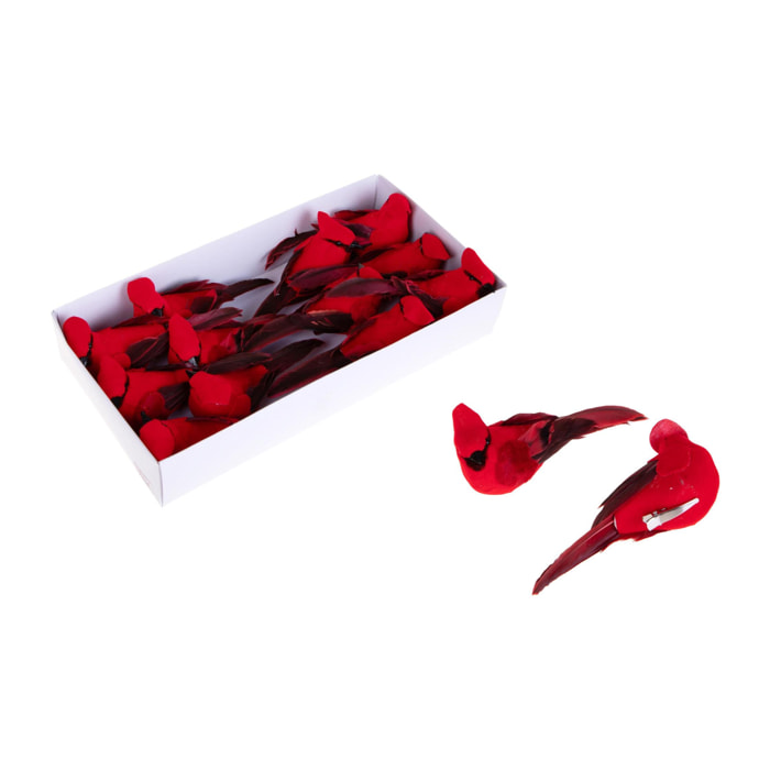 Pettirosso 12 pz con clip - Pezzi 3 - ROSSO - Bianchi Dino SpA