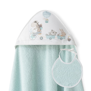 Set Capa de Baño Jirafa Bicicleta con Babero