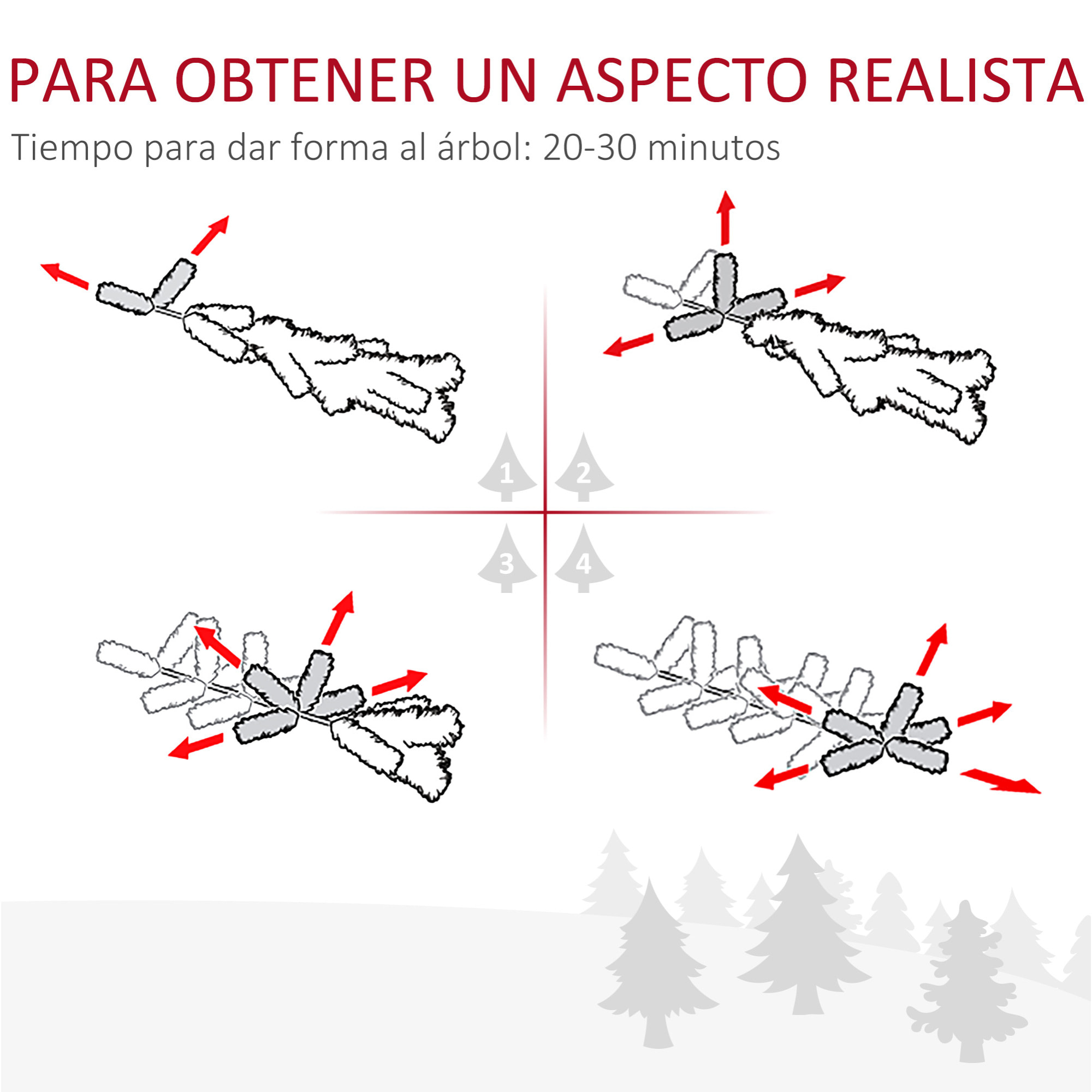 árbol de Navidad Nevado Artificial 180 cm con 300 Luces LED Blanco Cálido 618 Ramas Ignífugas de PVC Decoraciones Incluidas y Base Plegable Ø65x180 cm Verde