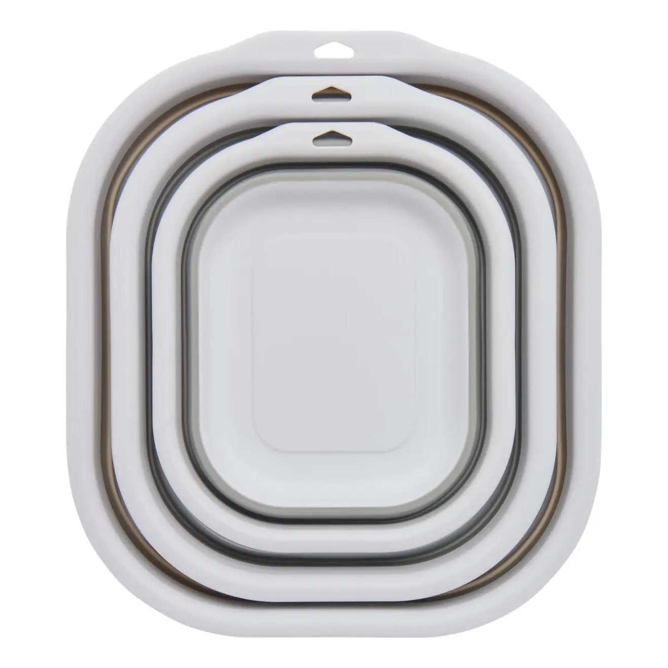 Lot de 3 Bassines Retractable Grises 3+5+10L