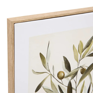 Toile imprimée encadrée Claudia vert 45x60cm