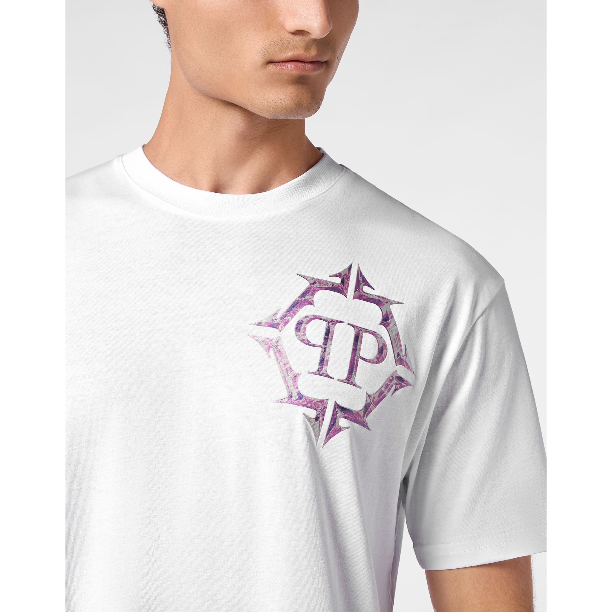 PHILIPP PLEIN T-Shirt Round Neck CHROME