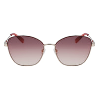 Longchamp - lunettes de soleil - argenté - Couleur des verres : rose - indice solaire : cat. 2