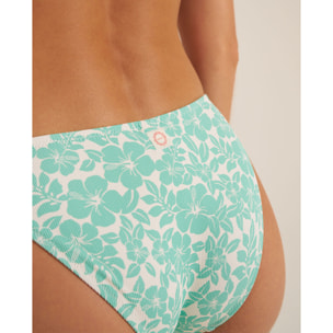 Braga de bikini clásica con lazos y estampado de flores