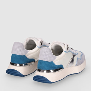Deportivos de Tejido - Azul - Tacón: 4 cm