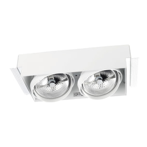 LEDS C4 Downlight Multidir Double LED 299Mm Trimless 100W 39.9º Blanco IP23 978Lm
