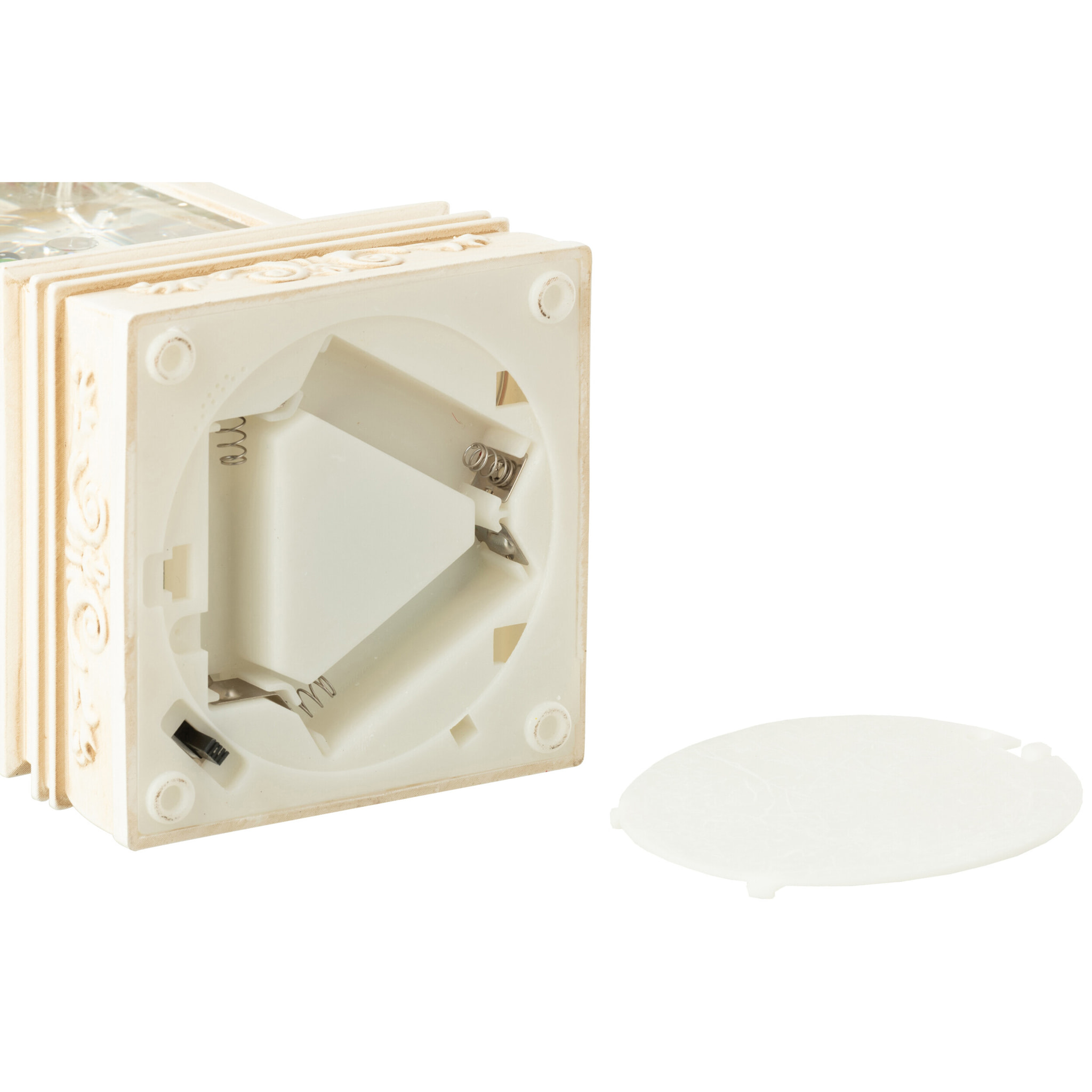 J-Line boule de neige Lanterne Bonhomme De Neige - plastique - blanc - 2 pcs