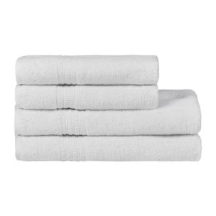 Lot de 4 serviettes éponge coton bio "Snow white"