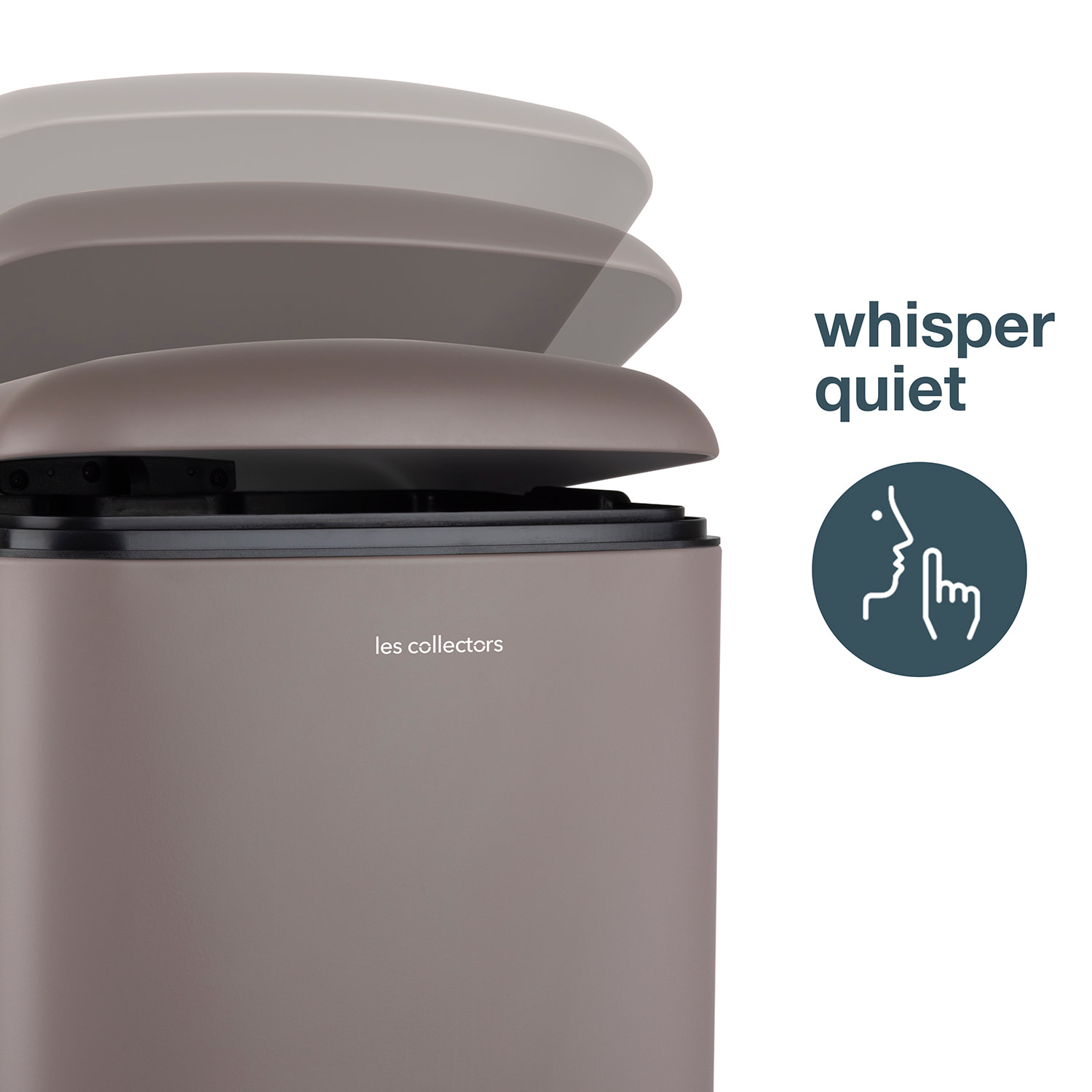 Les Collectors n.719 Cubo de basura de cocina con pedal de acero inoxidable, capacidad 30 L, compacto, prÃ¡ctico, sello interior extraÃ­ble, diseÃ±o elegante acabado mate, resistente, cierre silencioso