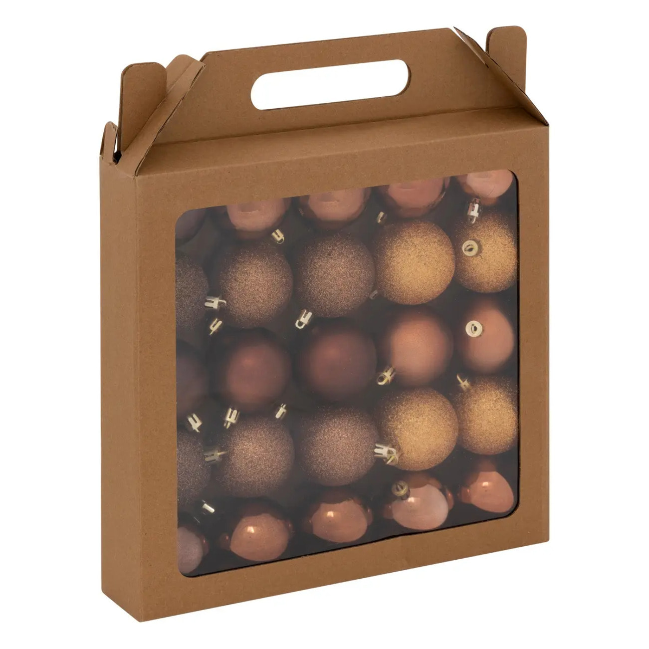 Lot de 25 boules D.6cm polystyrène recyclé bronze