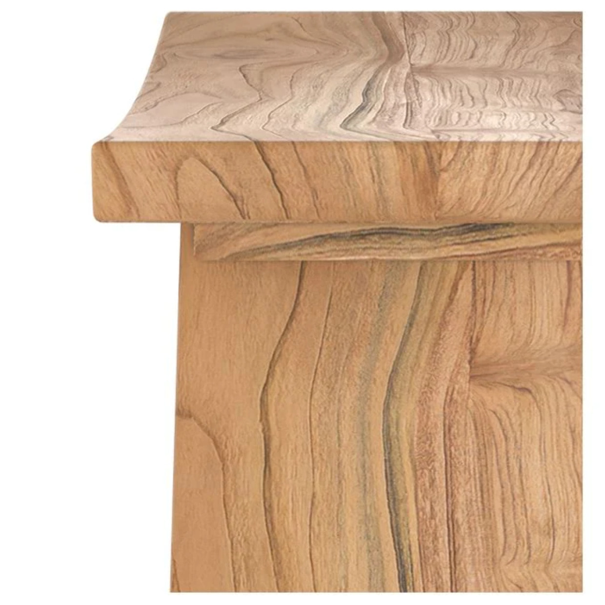 Tabouret en bois de teck recyclé - Eka