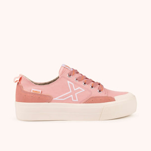 Zapatilla de lona rosa con plataforma MUNICH MUNICH SWING SKY 08