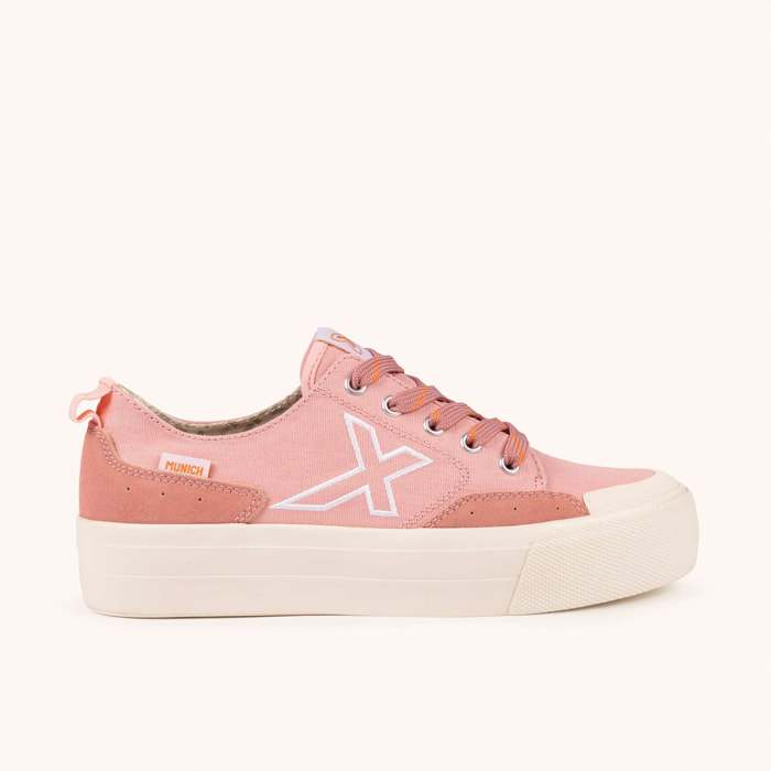 Zapatilla de lona rosa con plataforma MUNICH MUNICH SWING SKY 08