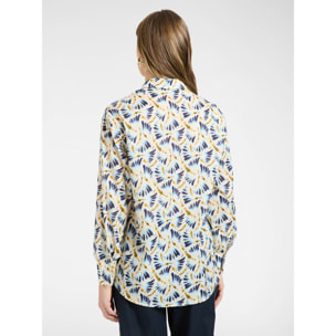 Elena Mirò - Camisa de muselina estampada - Azul