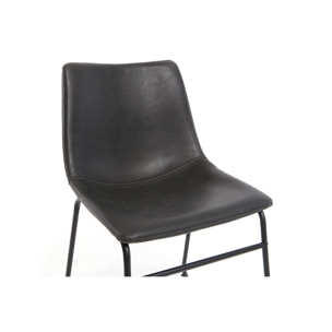 Chaises industrielles noires (lot de 2) NEW ROCK