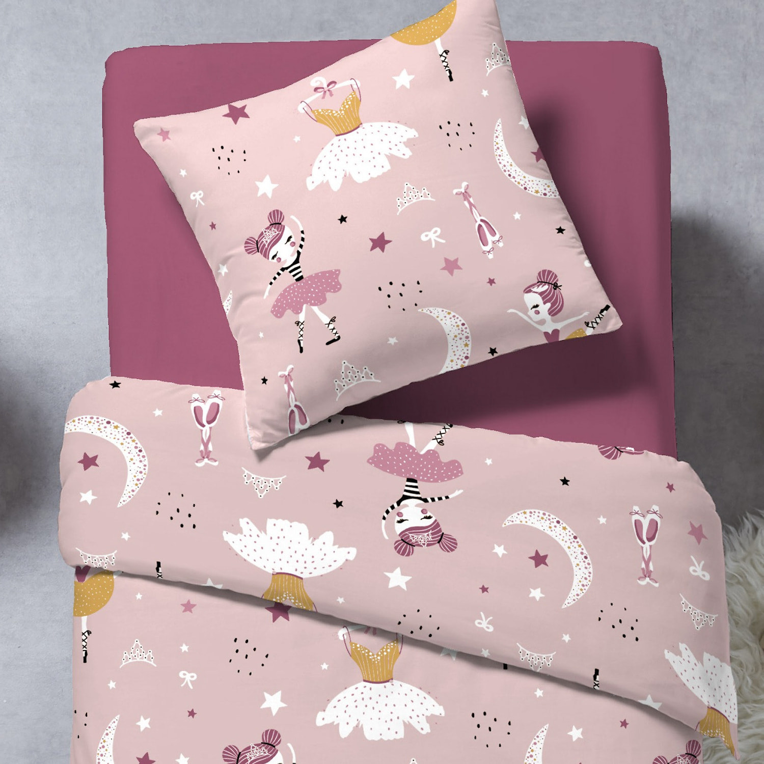 Parure de lit enfant 100% coton - BALLERINE