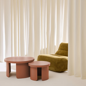 Set de 2 tables basses gigognes rondes   LUMA
