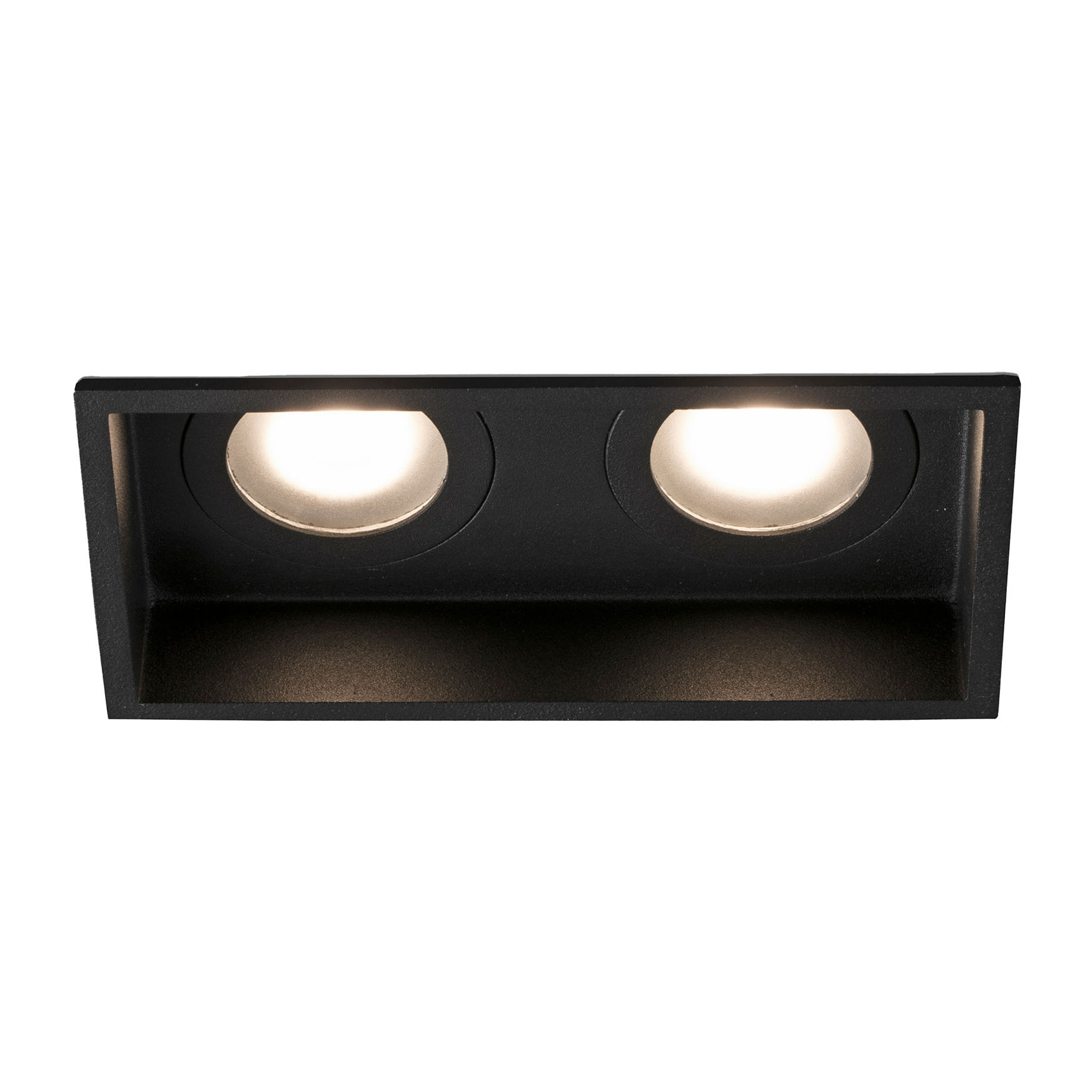 HYDE SQ 2L Lampe encastrable noir carré