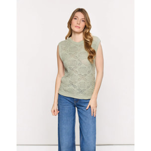 Camiseta de Punto Calado Verde - Grapi