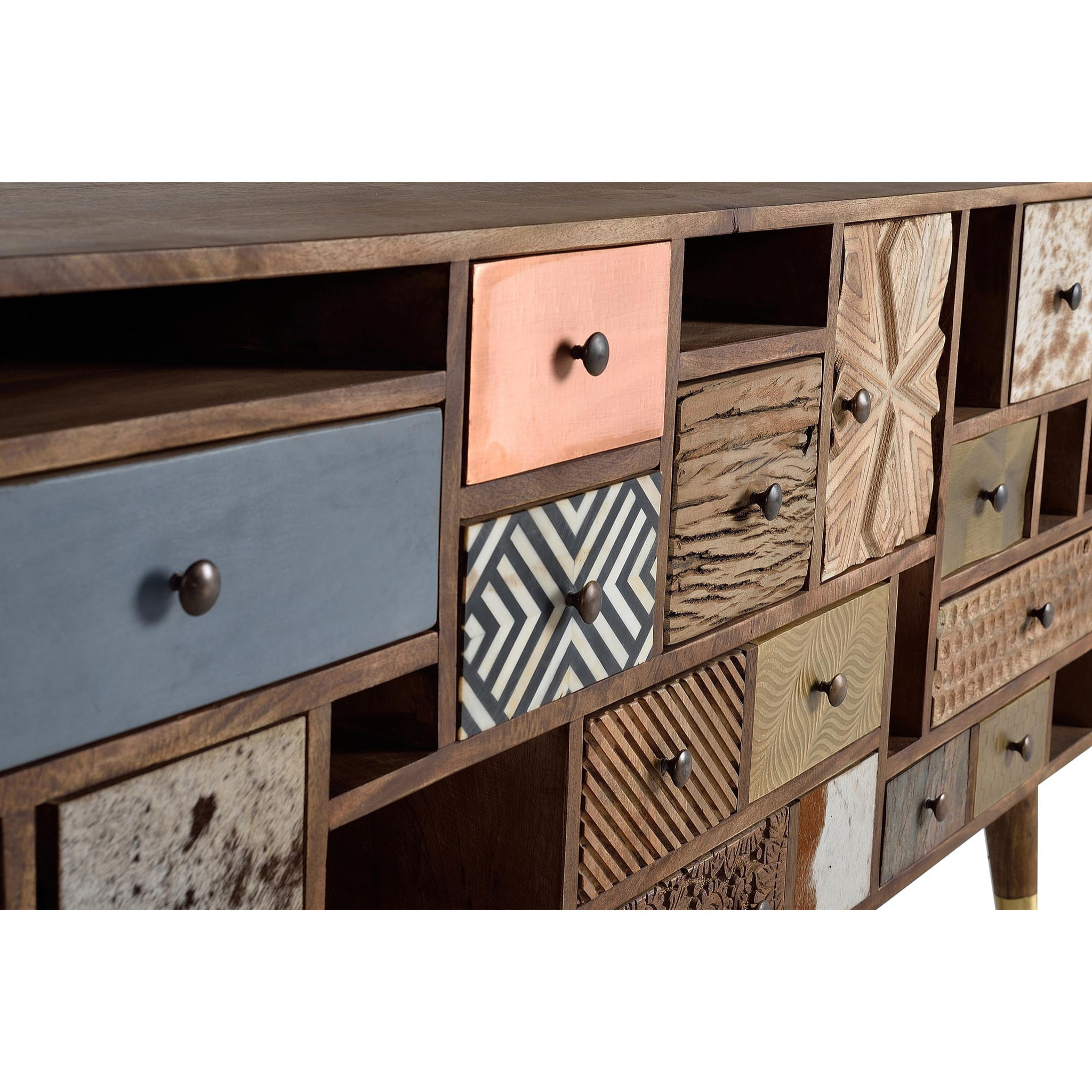 Aparador de Madera de Mango Estilo Boho Retro