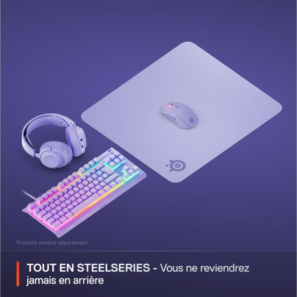 Tapis de souris STEELSERIES QcK L Lavande
