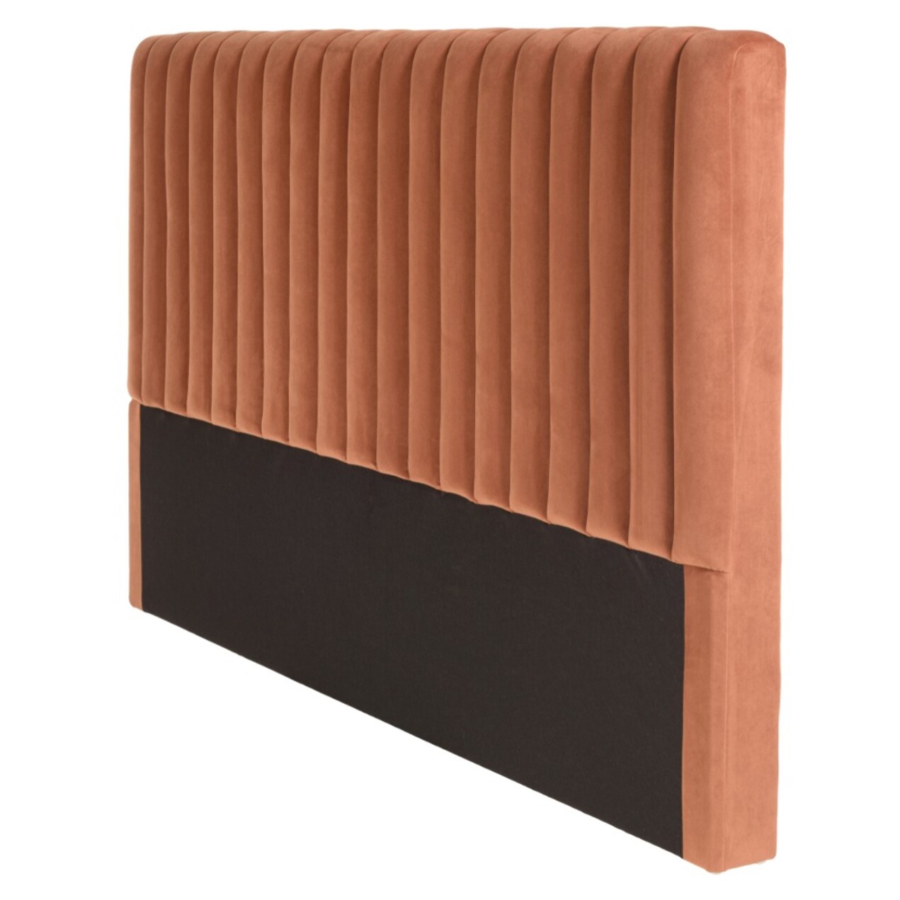 ARTHUR - Tête de lit rembourrée pour lits 160/180cm velours orange