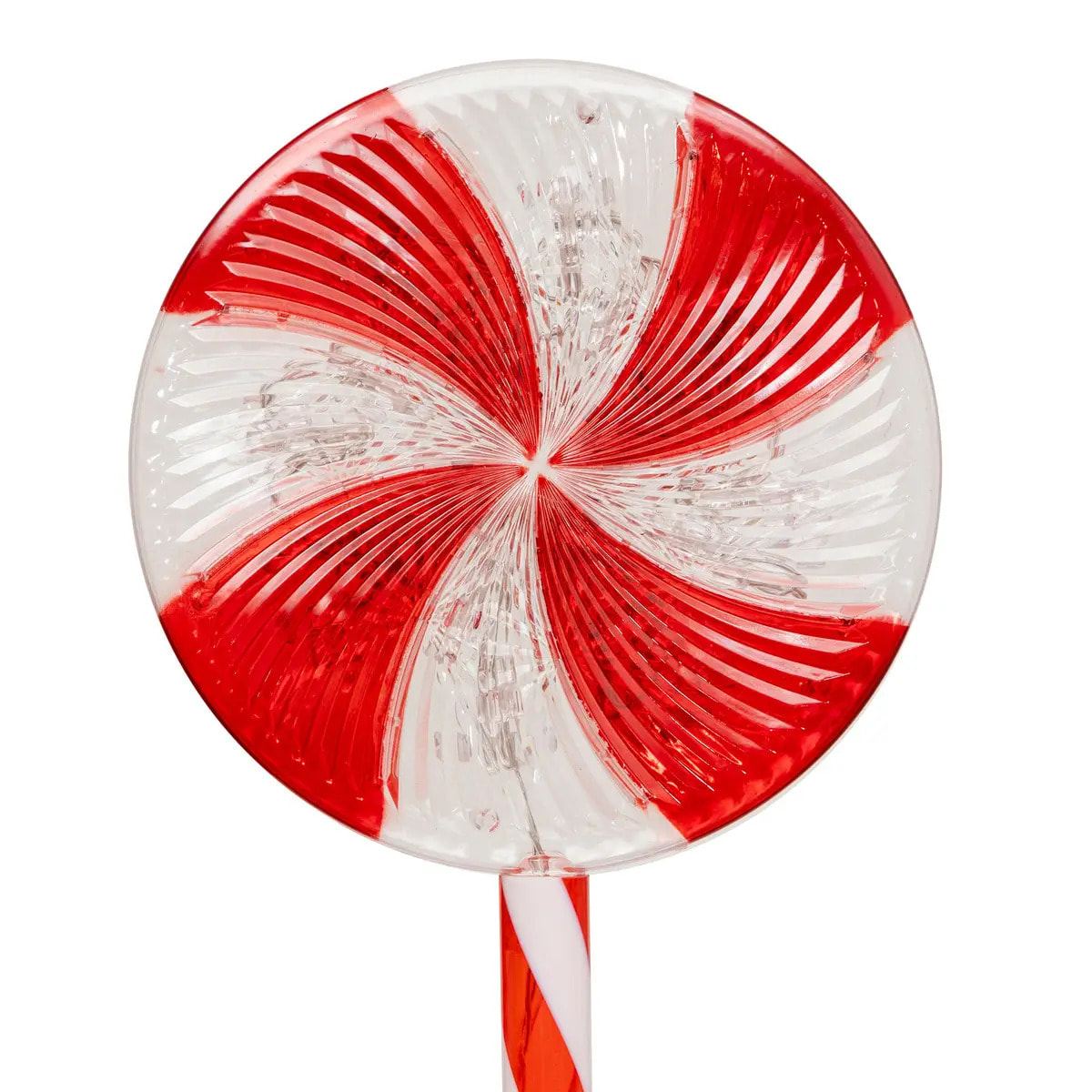 Décoration extérieure sucre d'orge lumineux 20 LED H.70cm