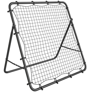 Filet de rebond football pliable réglable 5 angles - acier - 120x73x112cm - noir