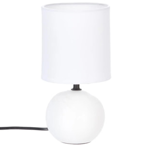 Lampe "Timeo" blanc mat - céramique H25 cm