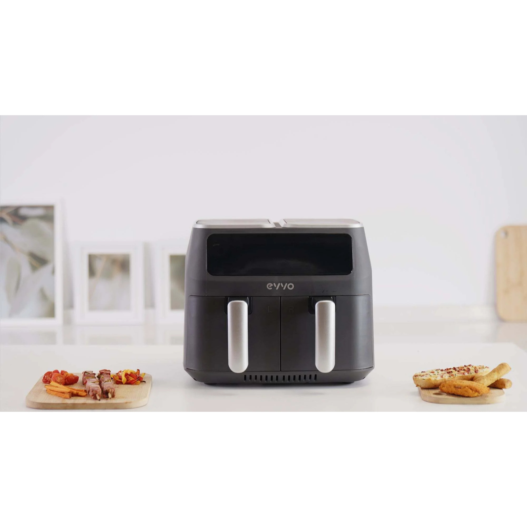 EVVO Freidora sin aceite Tasty Fryer - 1500W, Tecnología Dual Cyclone, Multifunción, hasta 200º, 5 litros
