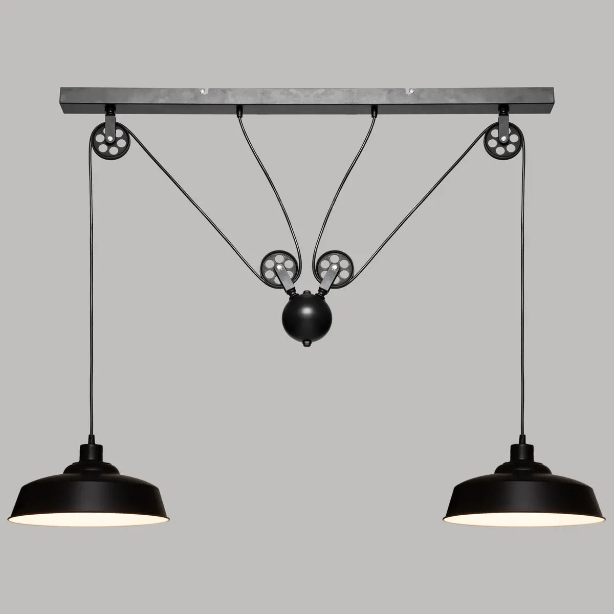 Suspension "Ezio" noire - métal H60 cm