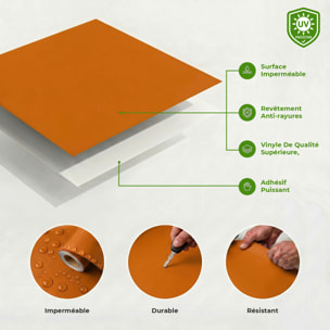 Rouleau adhésif décoratif Vinyle au Mètre - Noisette - Sticker Lavable Imperméable Mur Cuisine Meubles