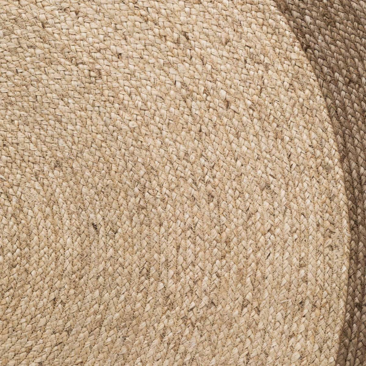 Tapis rond, motif simple authentique, voxa, jute tissé à la main