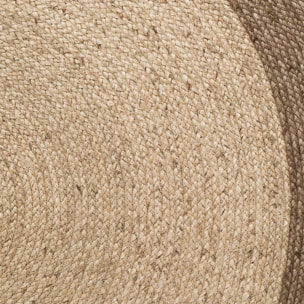 Tapis rond, motif simple authentique, voxa, jute tissé à la main