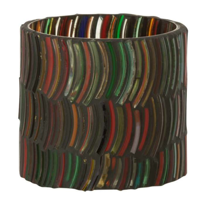 J-Line photophore Mosaic Courbe - verre - mix - small