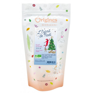 Esprit de Noël - Thé vert bio de noël orange macaron - Sachet 100g