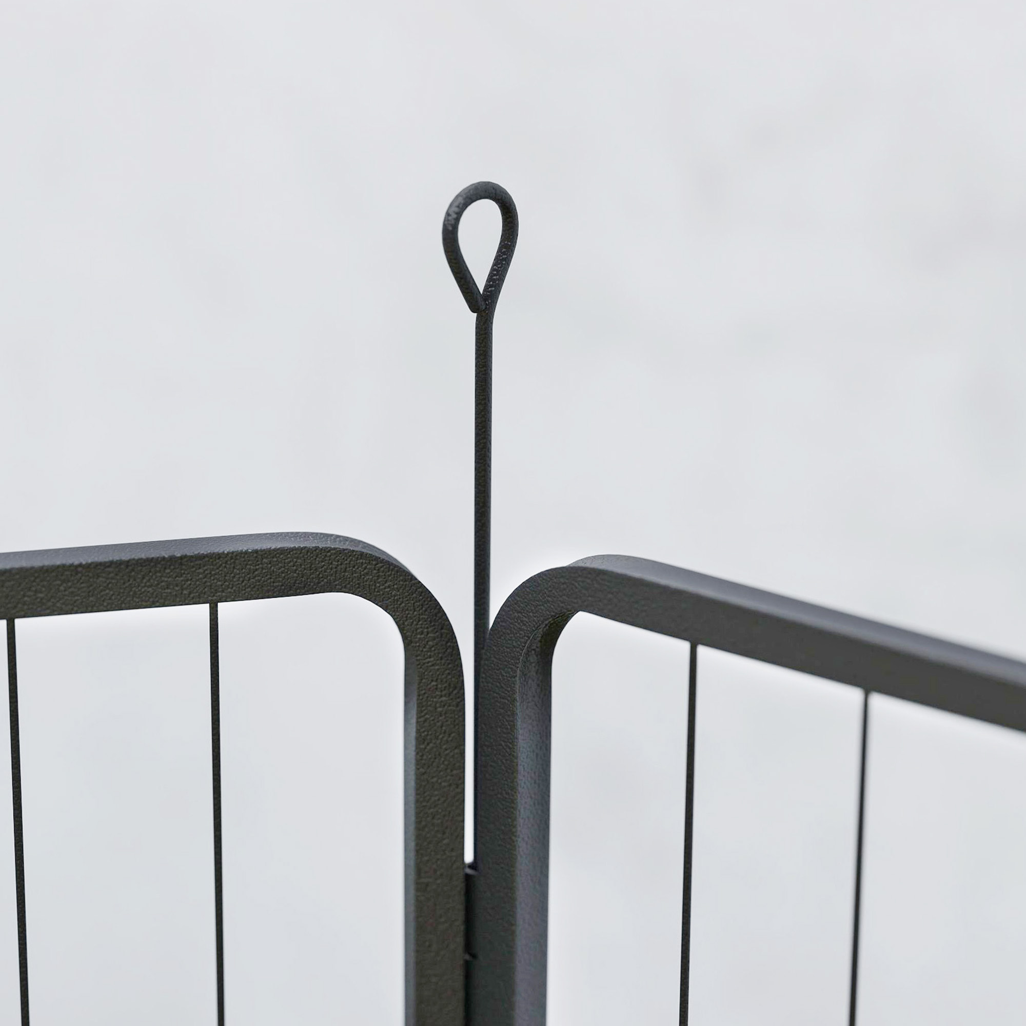 Parc enclos chien modulable pliable 6 panneaux H.100cm porte verrouillable acier époxy anthracite