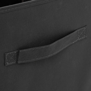 Panier tissu 31x31cm "Mix N' Modul" gris anthracite