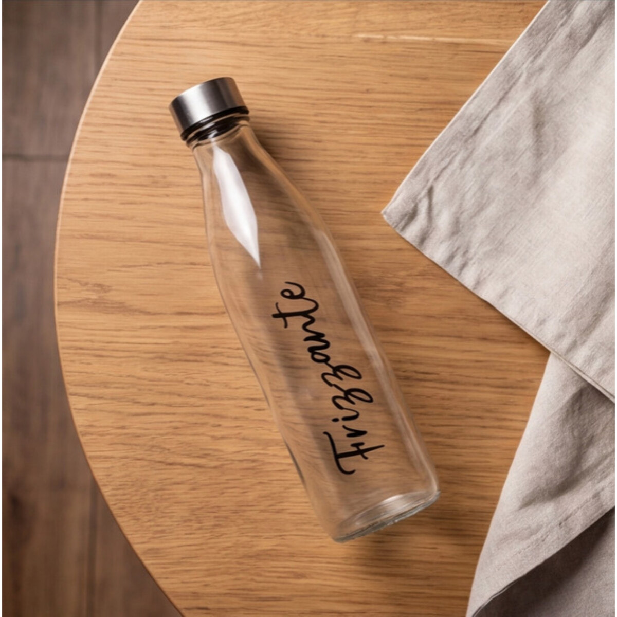 Set 6 bottiglie in vetro da 1 litro con tappo in acciaio inox, bottiglie per acqua naturale e frizzante, resistenti e riutilizzabili, design elegante per tavola e frigorifero, facili da pulire, ideali per casa ristorante e ufficio