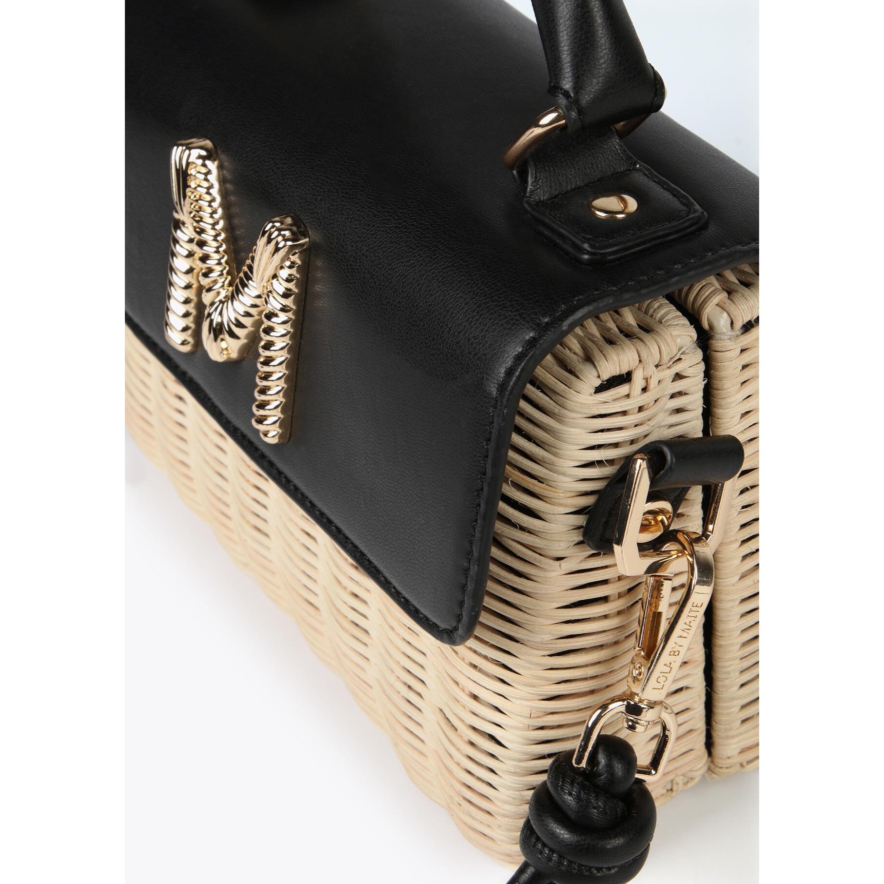 Borsa minaudiere rattan