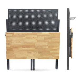 Phoenix TW Series TWD4723 Ã©tabli pliable 47 pouces noir avec plateau en hÃ©vÃ©a